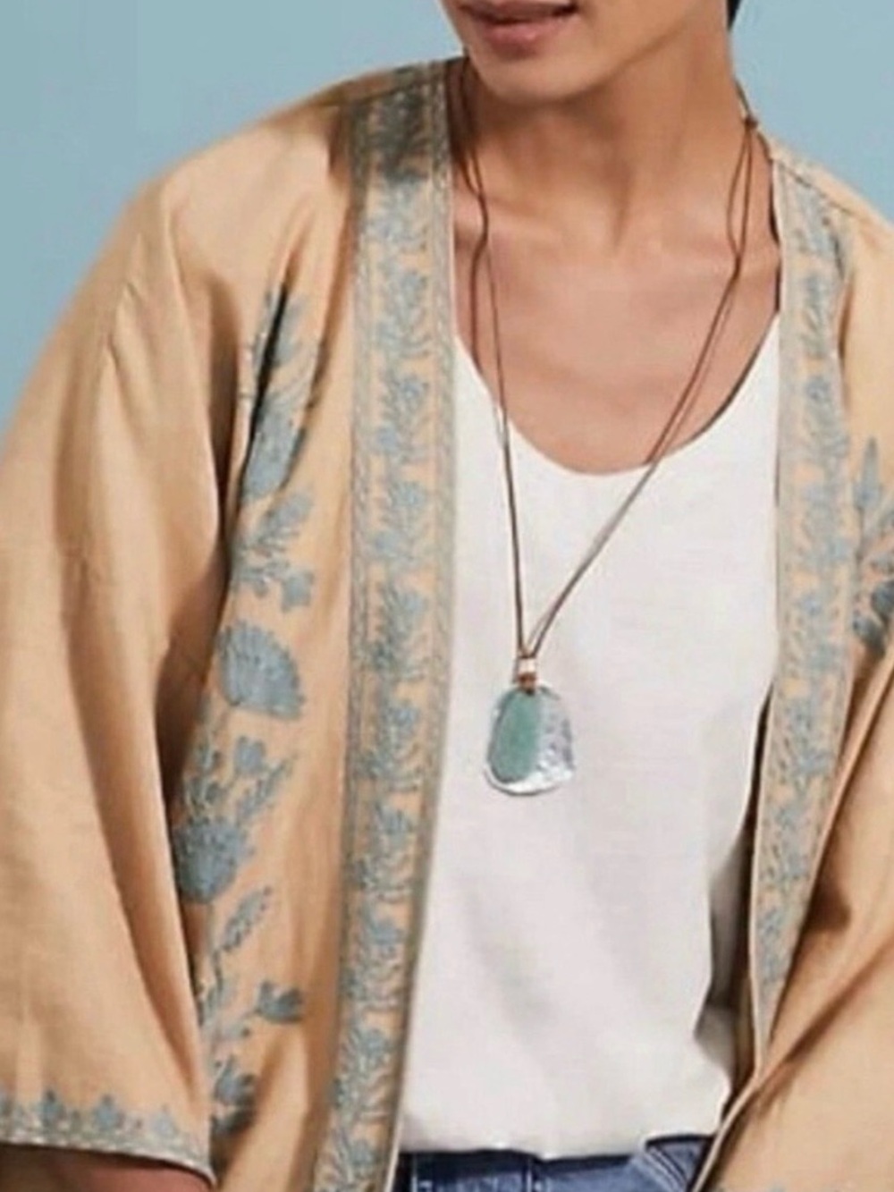 JJill embroidered kimono